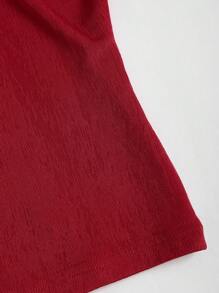 Sweetra Women's Fashionable & Sexy Backless Chain Detail Collar Camisole Top, Versatile - Red - View 6