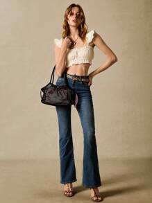 SHECARRY 女士休闲简约纯色单肩包