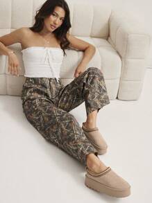 Solezae 女士鞋 圆头踝靴和短靴 米色女士时尚靴子