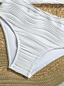 SHEIN Girls' Colorblock Metallic Floral Decorated Swimsuit Summer Holiday