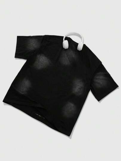 Street Life T-shirt structuré avec imprimé slogan pour hommes, convient pour un porter quotidien au printemps/été