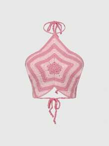 ROMWE Damen Häkelweste mit Seestern und Pentagramm Motiv für den Strandurlaub