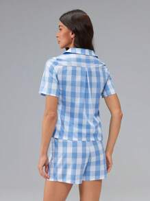 SHEIN Tall Trang phục hai mảnh dành cho phụ nữ mặc hàng ngày - Màu xanh lam - Xem 2