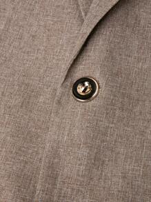 Manfinity Mode Men's Solid Color Lapel Collar Business Casual Suit Set