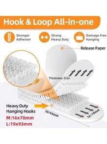 12 Pairs Picture Hanging Strips Heavy Duty Damage Free Hanging Picture Hangers For Walls, Picture Hanging Kit, Hanging Hooks Without Nails, Adhesive Poster Wall Strips Gifts Birthday Graduation