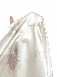 Franclia Chân váy midi chữ A dệt jacquard cỡ lớn cho nữ có viền cao thấp bồng bềnh thanh lịch, tôn dáng và sang trọng - Màu be - Xem 5