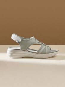 CUCCOO EASI 女士运动交叉绑带透气厚底凉鞋，绿色 - 薄荷綠 - 查看 7