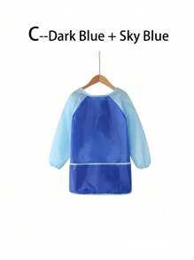 Multicolor Artist Grade Reverse Painting Apron Long Sleeve Waterproof Art Smock Adjustable Straps Studio Painting Protective Gear Stain Resistant Fabric Crafting Apparel Art Class Essentials