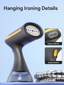 Teckwe Handheld Steamer Iron For Clothes,Portable Steamer For Clothes,1500w Auto Shut-Off Garment Steamer For Travel And Home,300ML Detachable Water Tank,One Click To Open -UK Plug