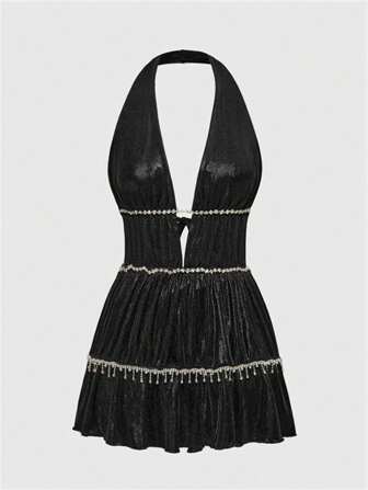 J-Fashion Abito da laurea da donna taglie forti con decorazione a paillettes, spacco anteriore e rivestimento riflettente