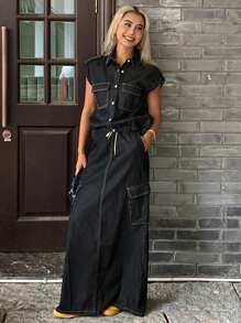 Livesso Damen Denim Zweiteiler