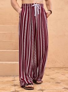 Manfinity VCAY Pantalones largos de hombre de pierna recta, sueltos y con cintura elástica, casuales y de uso diario de moda