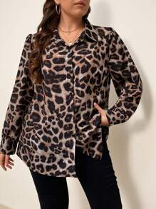 SHEIN Clasi Shirt mit Leopard Muster