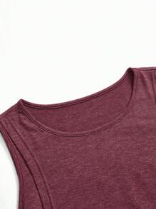 SHEIN 3件套休闲无袖圆领纽扣哺乳背心，孕妇装 - 彩色 - 查看 4