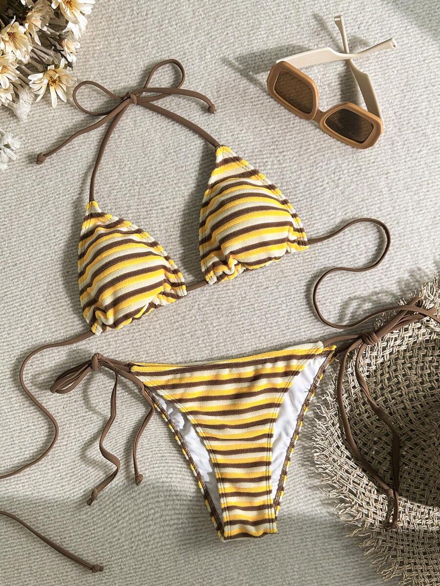 Swim Mod Bộ đồ bơi Tankini hở lưng kẻ sọc cho nữ - Nhiều màu - Xem 1