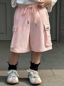 DAZY 男童休闲短裤 - 粉色 - 查看 3