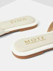 MOTF PREMIUM SQUARE TOE PU LEATHER FLAT SANDALS FOR CHRISTMAS