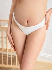 Moonlight&Mama Maternity Solid Color Stylish Triangle Briefs, Suitable For Daily Wear - Apricot - View 4
