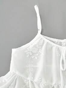 INAWLY Women's Summer 3D Flower Embroidered Camisole - White - View 7