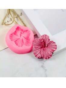 1 khuôn silicon hình hoa Furong, khuôn làm đồ trang sức bằng đất sét thạch cao hình nến thơm hình hoa Furong 3D, công nghệ đất sét nhựa và polyme, và các mặt hàng trang trí DIY - Hồng - Xem 6