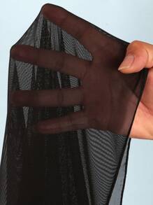 Swim Oasis 2pcs 2025 New Style Women Swimsuit Set, Solid Shoulder Strap Top & High Waist Shorts With Mesh Beach Dress, Summer Casual Swimwear