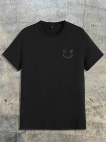 AXEPEAK Men Crew Neck Short Sleeve Graphic Tee, Colorful Summer Polyester Reflective T-Shirt, Streetwear Fashion, Couple Things