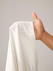 SHEIN Tall Váy chữ A hở lưng xếp ly cổ chữ V in hoa lãng mạn cho kỳ nghỉ bãi biển mùa hè Hawaii dành cho nữ - Màu be - Xem 8