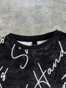 AXEPEAK Men's Letter Graphic Fashion Long Sleeve Going Out Sweatshirt, Streetwear Style, For Fall