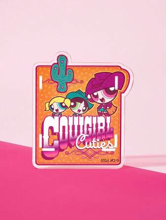 THE POWERPUFF GIRLS X SHEIN Scatola di stoccaggio in acrilico con motivo a fiori, bolle e Buttercup