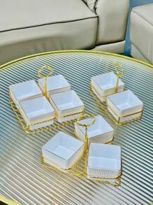 1 Set Snackteller mit 1 Sockel, zum Aufbewahren von Snacks, Süßigkeiten und Keksen, Küche