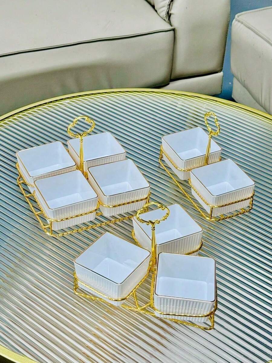 1 Set Snackteller mit 1 Sockel, zum Aufbewahren von Snacks, Süßigkeiten und Keksen, Küche