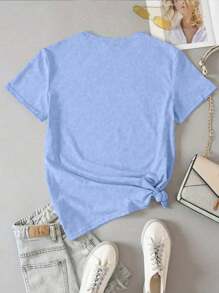 INAWLY Camiseta de mujer bordada con margaritas para el verano