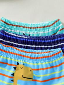 SHEIN 6件/包 婴儿可爱动物印花连体衣，多色多包装 - 彩色 - 查看 7