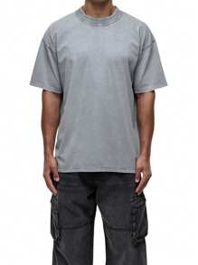 Good for Nothing Reverse Washed Grey T-Shirt - Grey - View 2