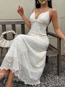 Vestido de mujer de moda y casual - Blanco - Ver 3