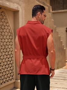 Manfinity RSRT Men's Summer Casual Solid Color Waistcoat