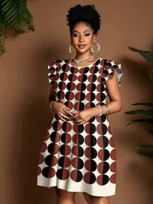 Maweii Women's Woven Comfortable Digital Print Dress In Red, Brown, Black, And Apricot Patterns Is Sexy, Elegant, And Perfect For A Holiday Look. It's Suitable For Various Occasions Such As Holidays, New Year's, Christmas, Thanksgiving, Graduation Season, Valentine's Day, Back To School, Parties, And Dates. It Comes In A Variety Of Styles, Including Elegant, Fashionable, Sporty, Casual, Edgy, And Streetwear. This Elegant Dress Can Be Worn As A Casual Holiday Outfit Or A Party Pullover, Suitable For Autumn, Winter, Spring, Summer, Spring/Autumn, And Autumn/Winter Seasons. - White - View 5