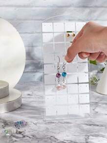 SHEIN 2 件 72 孔耳环收纳盒，耳环展示架，耳环架可容纳 36 对，耳环挂钩耳环展示收纳架用于珠宝展示 - 彩色 - 查看 4