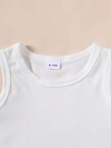 SHEIN Playful Pals 5pcs/Set Baby Boys' Casual White Knitted Sleeveless Vest Tops, Suitable As Undershirt, For Outdoors, Daily Casual Wear, Travel, 6 Months To 3 Years Old, Suitable For Spring/Summer, Easy Comfort, Casual Wear SS, Family Outing Season, Cherished Little Joy, Vacation Kidswear, Vacation Outfits, Baby Essentials, Chill Vacation, Cozy Feel, Kids' Daily Fashion Baby Tank Tops Baby Boy Tank Tops Toddler Undershirts White Tops For Baby Boy Toddler Tank Tops Boy Baby Undershirts White Baby Tank Tops - White - View 10