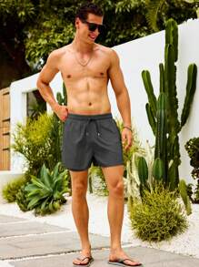 Surfspeed 男士纯色休闲沙滩短裤