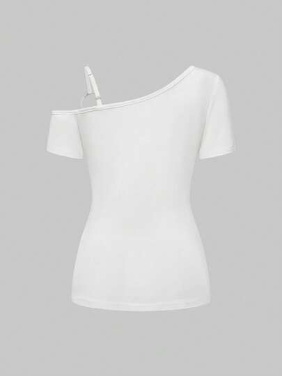 Grunge Punk Cute Tropical Purple Vine Cross Shoulder Sleeveless Elastic Shirred Women's T-Shirt, Suitable For Summer Beach, Graduation, Easter, Concerts, Nashville Vacation, Elegant
