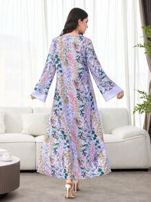 SHEIN Najma 优雅、奢华、优雅的女士超大连衣裙 - 彩色 - 查看 2