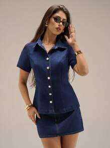 Avantive Damen Denim Zweiteiler