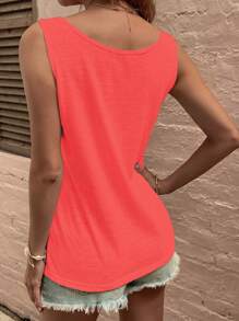 SHEIN Women's Fashionable Round Neck Button Up Vest