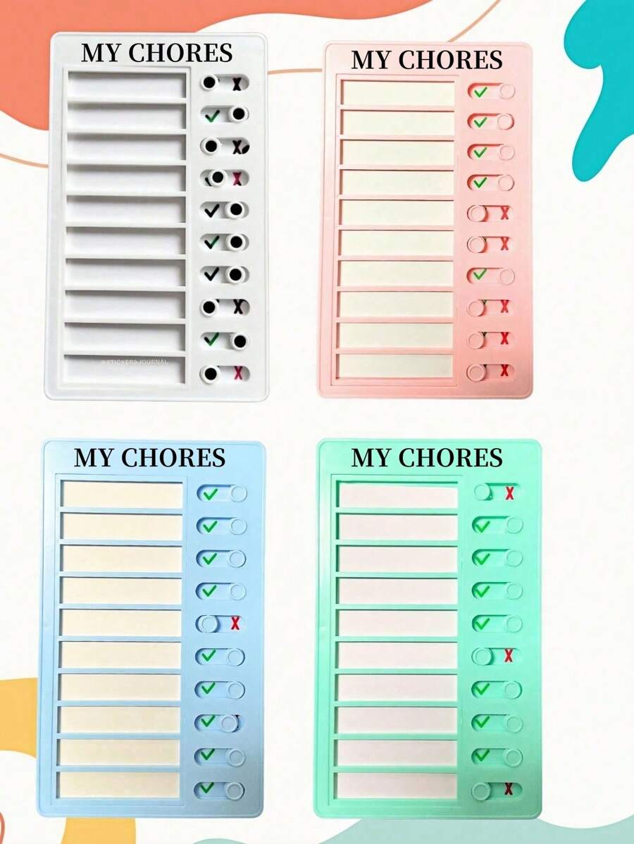Discipline Memo Pad Message Board Checklist Planner Note Pad Daily Task Management,Plastic Checklist Board With Detachable Cardstock To Do List For Routine Planning,Form Good Habits,A Gift Suitable For A Good Friend