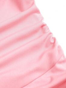 Sweetra Romantic Off Shoulder Lace Up Long Dress, Suitable For Valentine's Day Date, Party - Pink - View 4