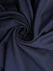 Flexra Women's Casual Solid V-Neck Loose Short Sleeve T-Shirt - Navy Blue - View 7