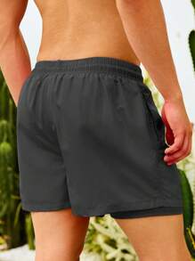 Surfspeed 男士纯色休闲沙滩短裤