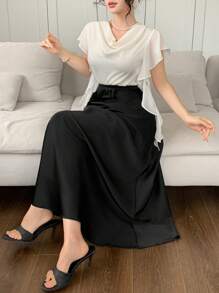 DAZY Women Two Pieces Outfits For Daily Wear - Black and White - View 6