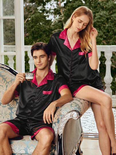 EverLounge طقم بيجامة نسائية بأكمام قصيرة وشورت